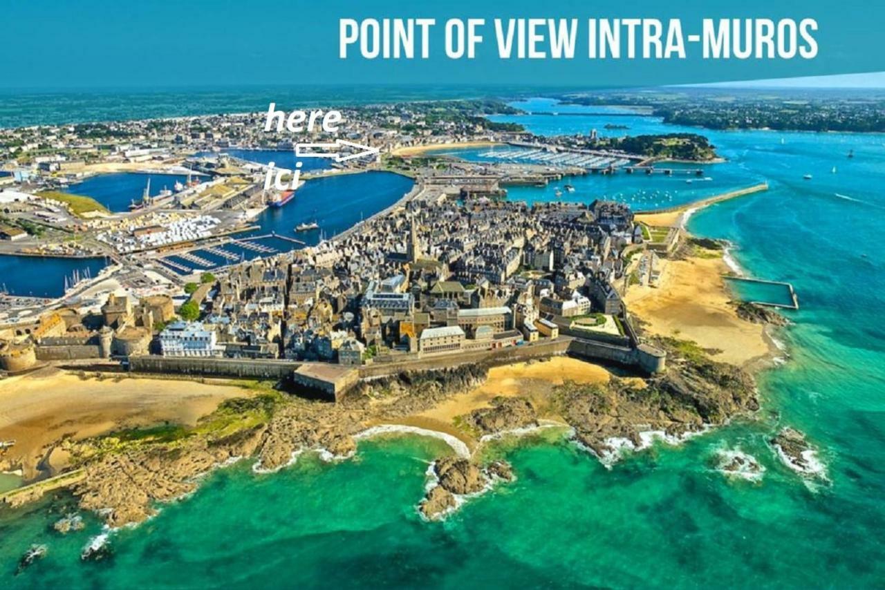Appartement Saint Malo Vue Sur Mer Et Sur Intra Muros, Ferry, Plage Et Commerces A 50 M Zewnętrze zdjęcie